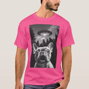 Camiseta Funny French Bulldog Ufo Selfie