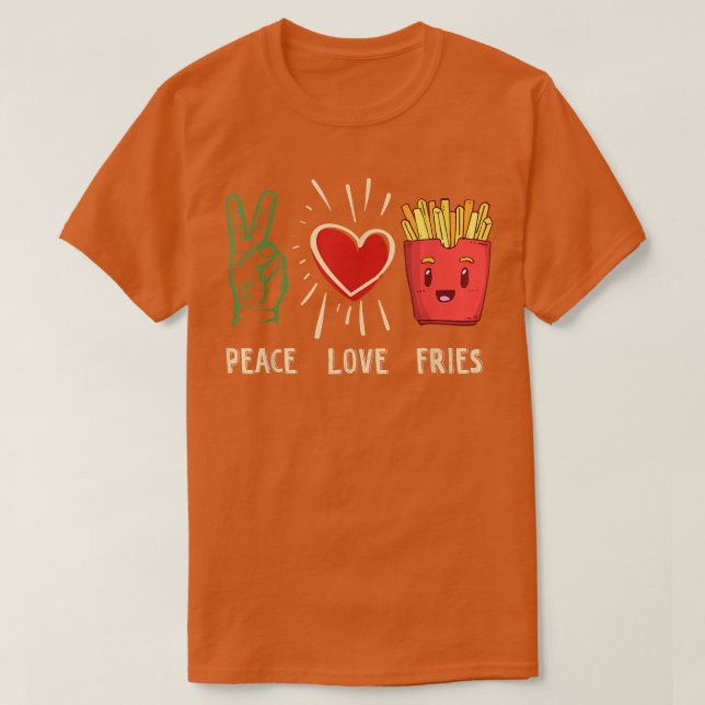 Camiseta Funny French Fries Rápida Comida Bff Amigos Lovers (Frente do Design)