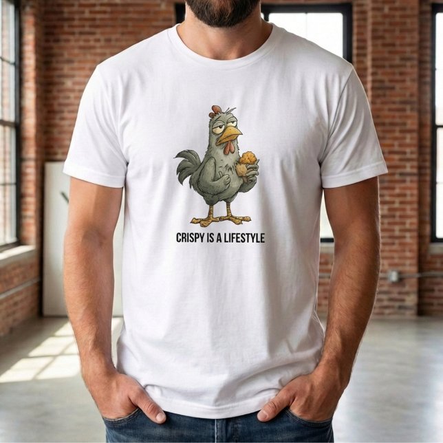 Camiseta Funny Fried Chicken T-Shirt (Criador carregado)