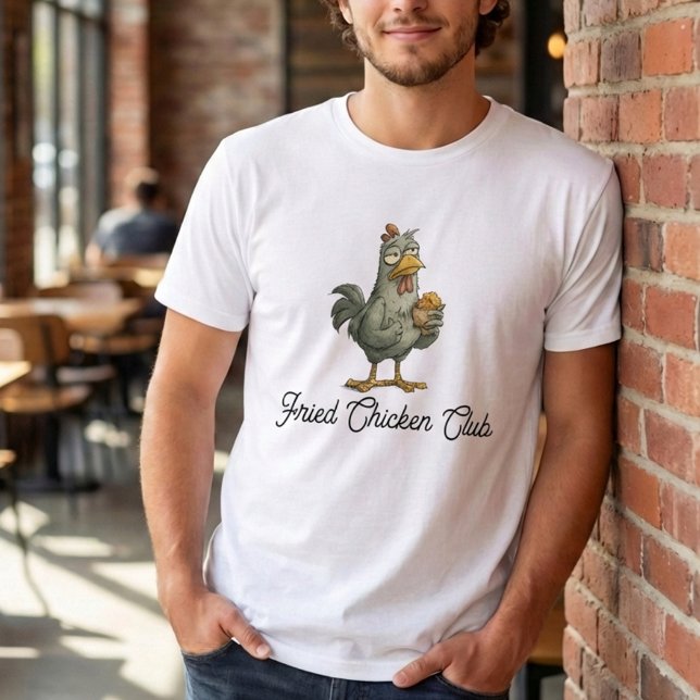 Camiseta Funny Fried Chicken T-Shirt (Criador carregado)