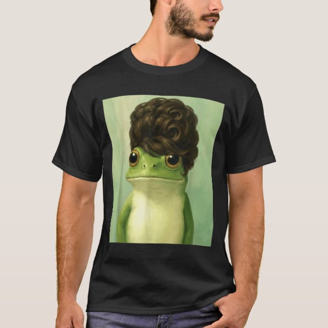 Camiseta Funny Frog Beehive Bob Haircut Meme  (Frente)