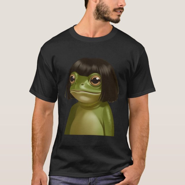Camiseta Funny Frog Bob Haircut Meme Frogs Animal Lovers (Frente)
