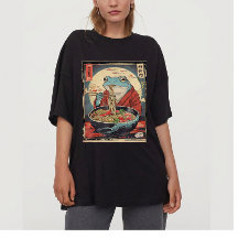 Funny Frog Eating Noodles Japanese for Cute Gift