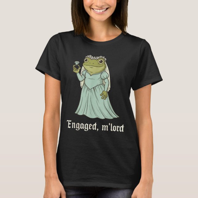 Camiseta Funny Frog Engagement Matching Couples Tee Snarky  (Frente)