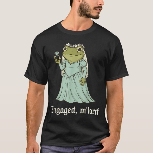 Camiseta Funny Frog Engagement Matching Couples Tee Snarky  (Frente)