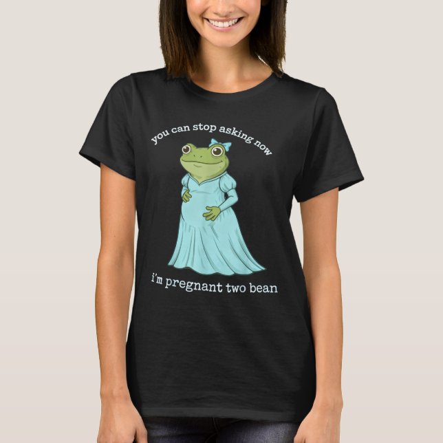 Camiseta Funny Frog Pregnancy Announcement Medieval Pregnan (Frente)