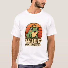 Camiseta Funny Frog T-Shirt – WILF Wow I Love Frogs Retro F