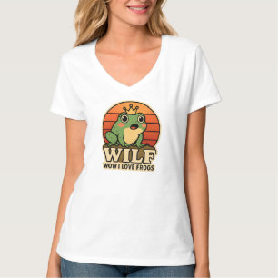 Camiseta Funny Frog – WILF Wow I Love Frogs Retro 