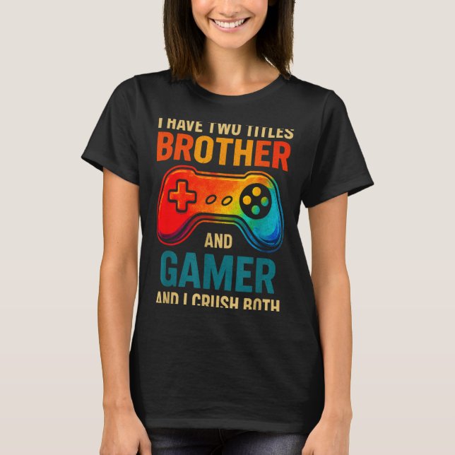 Camiseta Funny Gamer Graphic Tee For Boys Teens Kids Video  (Frente)