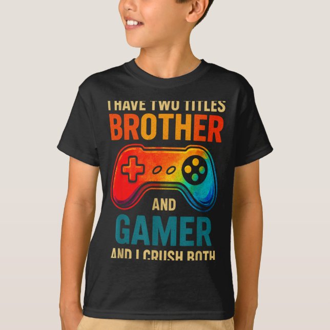 Camiseta Funny Gamer Graphic Tee For Boys Teens Kids Video  (Frente)