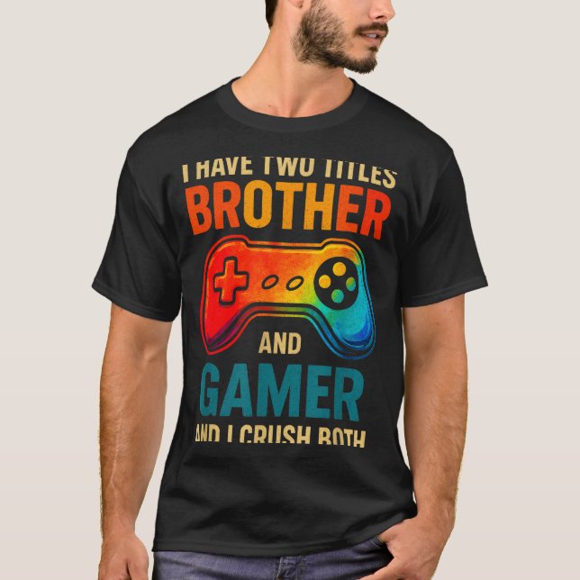 Camiseta Funny Gamer Graphic Tee For Boys Teens Kids Video  (Frente)