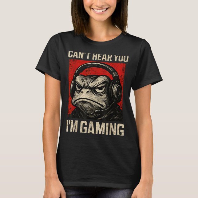 Camiseta Funny Gamer Mpy Frog Art Men Women Boys Video Gami (Frente)