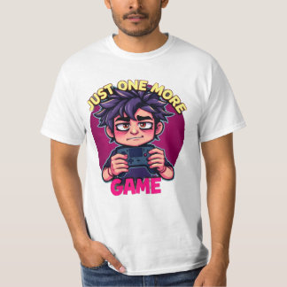 Camiseta Funny Gamer T-Shirt Just One More Game Gaming Humo
