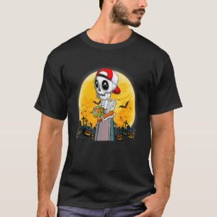 Camiseta Funny Gaming Halloween Video Gamer Cool Skeleton B