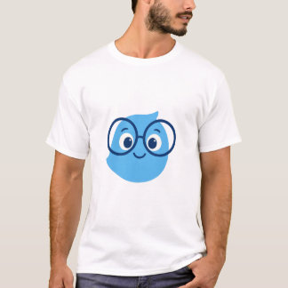 Camiseta Funny Geeky Smiley Face T-Shirt for Men – Cute Blu