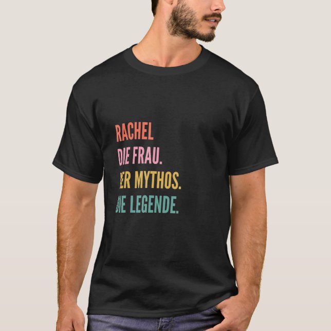Camiseta Funny German First Name Design - Rachel (Frente)