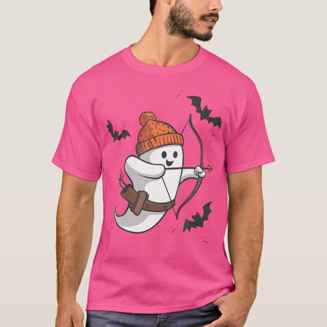 Camiseta Funny Ghost Archery Spooky Halloween Archer Arco H (Frente)