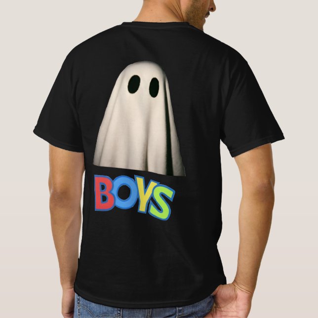 Camiseta Funny Ghost Boys T-Shirt – Spooky Cute Halloween (Verso)