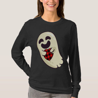 Camiseta Funny Ghost Hugging Red Hearts Plaid buffalo Valen