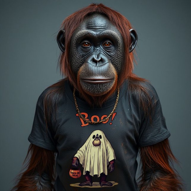 Camiseta funny ghost orangutan:A Spooky laugh adventure! (Criador carregado)