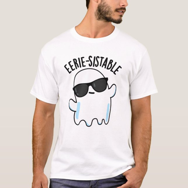 Camiseta Funny Ghost Pun Engraçado e Estável (Frente)