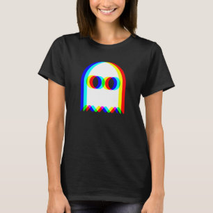 Camiseta Funny Ghost Trippy Vaporwave Halloween Techno Rave