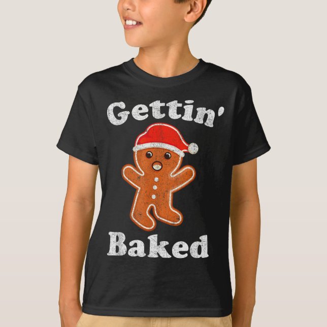 Camiseta Funny Gingerbread Man Gettin Baked Cookie Baking C (Frente)