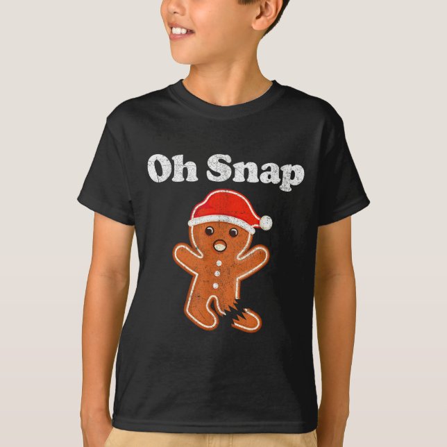 Camiseta Funny Gingerbread Man Oh Snap Christmas Cookie Cos (Frente)