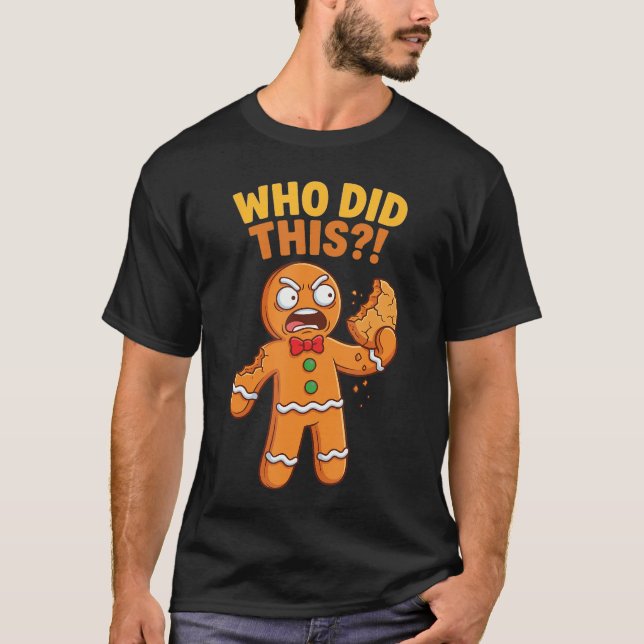 Camiseta Funny Gingerbread Man Who Didhis Pun Cookies Women (Frente)