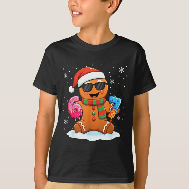 Camiseta Funny Gingerbread Six Seven 67 Ice Cream Drip Chri (Frente)