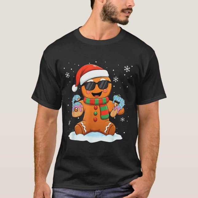Camiseta Funny Gingerbread Six Seven 67 Ice Cream Drip Chri (Frente)