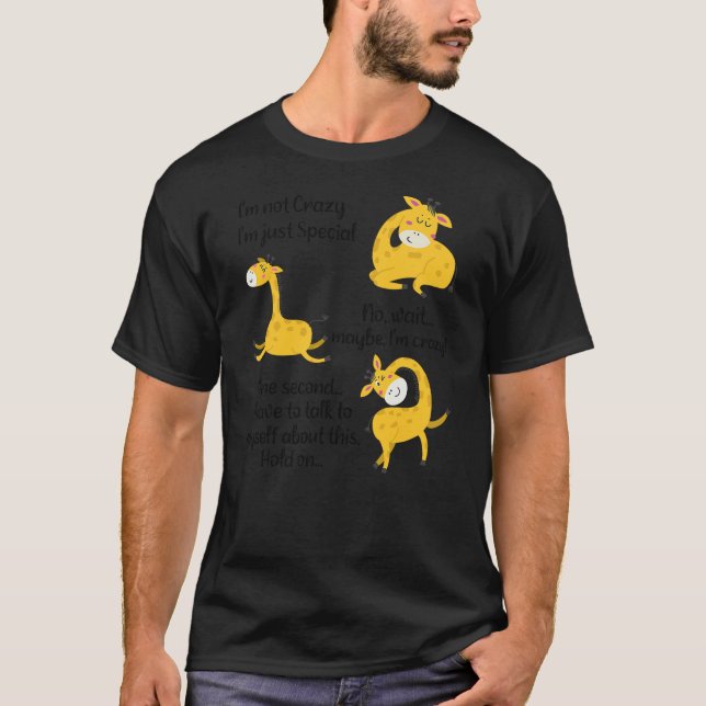 Camiseta Funny Giraffe I'm Not Crazy I'm Just Special Women (Frente)