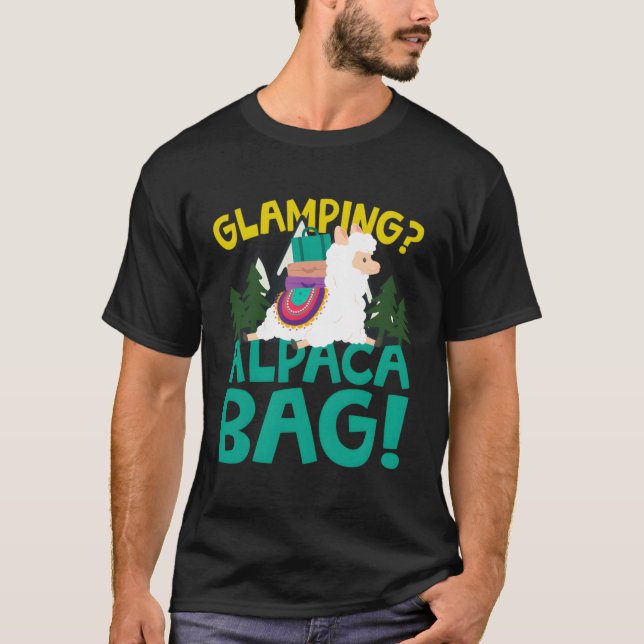 Camiseta Funny Glamping Alpaca (Frente)