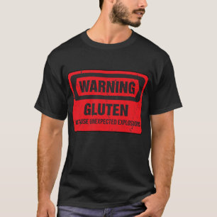 Camiseta Funny Gluten Explosions Figurume Gluten Free Pai