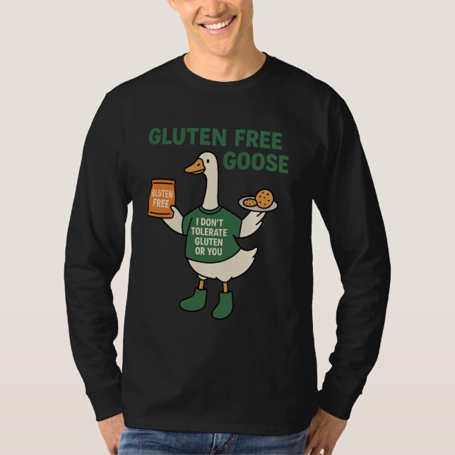 Camiseta Funny Gluten Free Goose Celiac Disease Gluten Into (Frente)