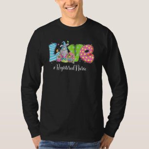 Camiseta Funny Gnome Bunny Love registrou Páscoa de Enferme