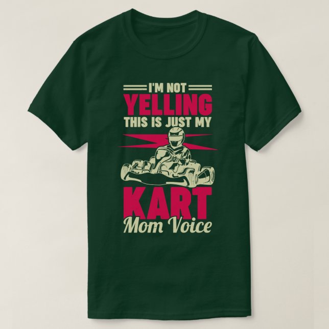 Camiseta Funny Go Kart Racing Mãe Presente (Frente do Design)