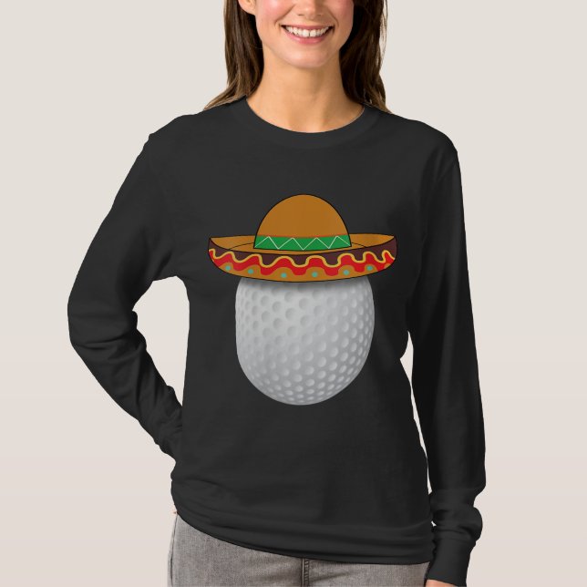 Camiseta Funny Golf Ball Mexicano Esportes Cinco De Mayo Me (Frente)