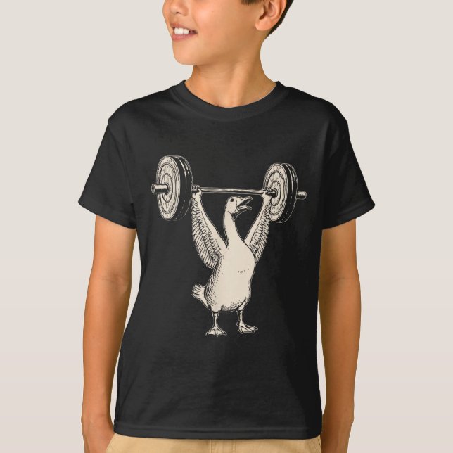 Camiseta Funny Goose Muscle Mommy Gym Pump Cover Weights Fi (Frente)