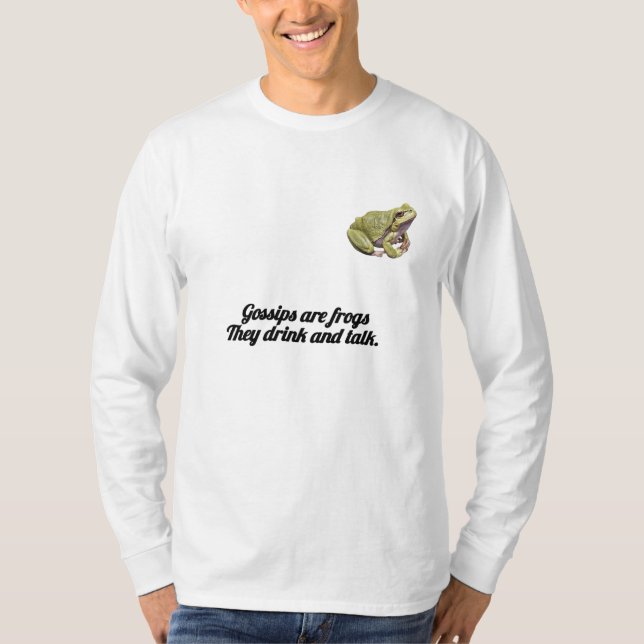 Camiseta ✨ Funny Gossip Frog Quote T-Shirt | " Drink&talk (Frente)