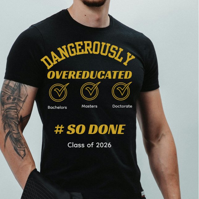Camiseta Funny Graduation degree gold and black (Criador carregado)