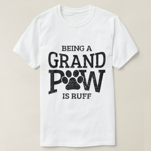 Camiseta Funny Grandpaw Dog Lover Design (Frente do Design)