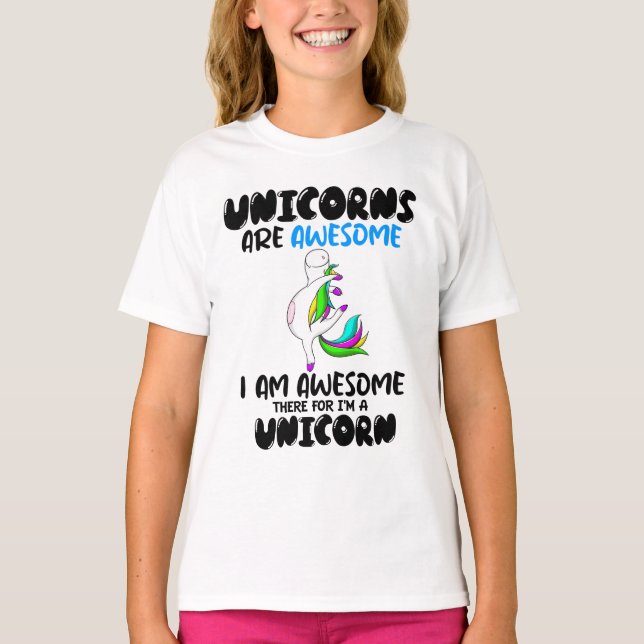 Camiseta FUNNY Green UNICORN Eu sou um Unicórnio (Frente)