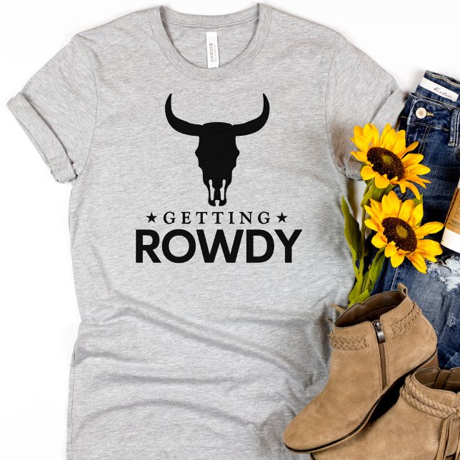 Camiseta Funny Group Bachelorette Western Getting Rowdy (Criador carregado)