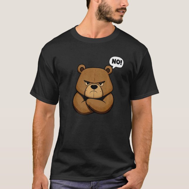 Camiseta Funny Grumpy Bear - No! Premium (Frente)
