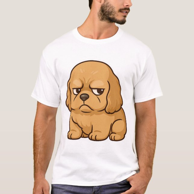 Camiseta Funny Grumpy Dog Personalized Gift Custom T-shirt (Frente)