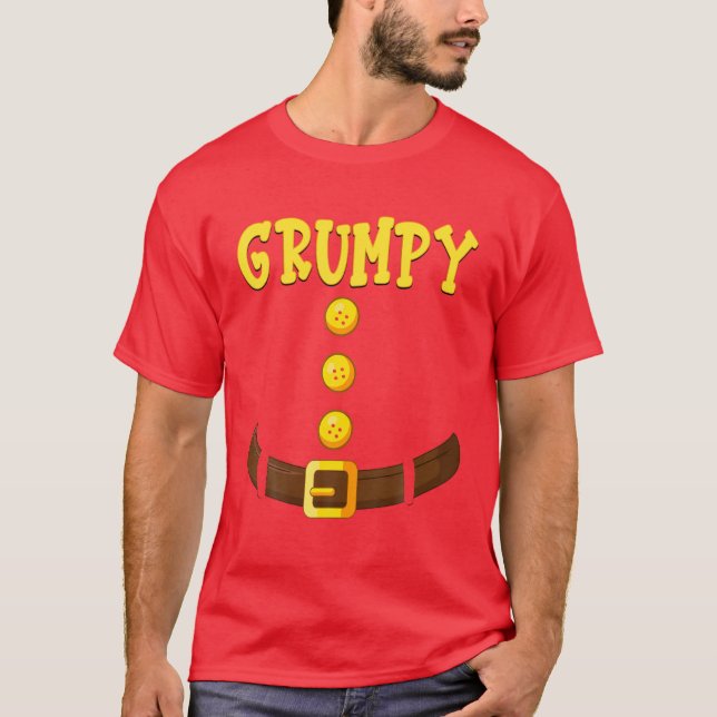 Camiseta Funny Grumpy Dwarf Figurume Família Correspondente (Frente)