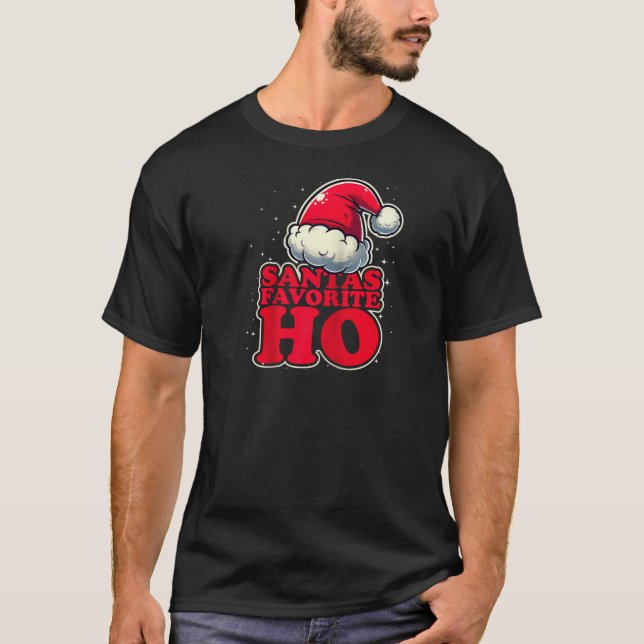 Camiseta Funny Grumpy Inappropriate Christmas Satas Favorit (Frente)