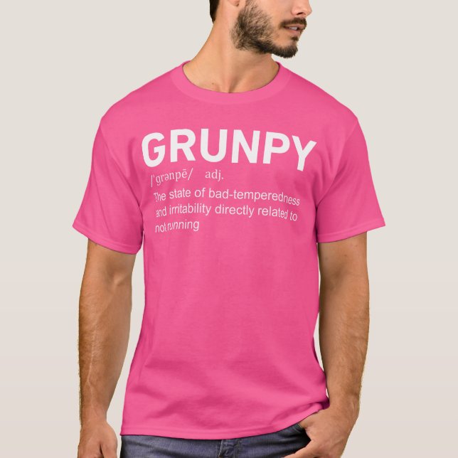 Camiseta Funny Grunpy Definition Running Runner Gag Maratho (Frente)