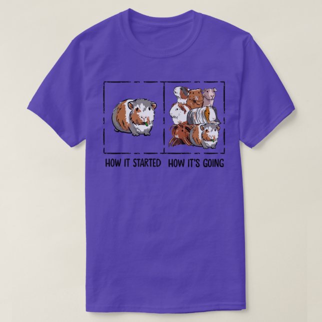 Camiseta Funny Guinea Pig Lover How It Started Meme Cute Ca (Frente do Design)